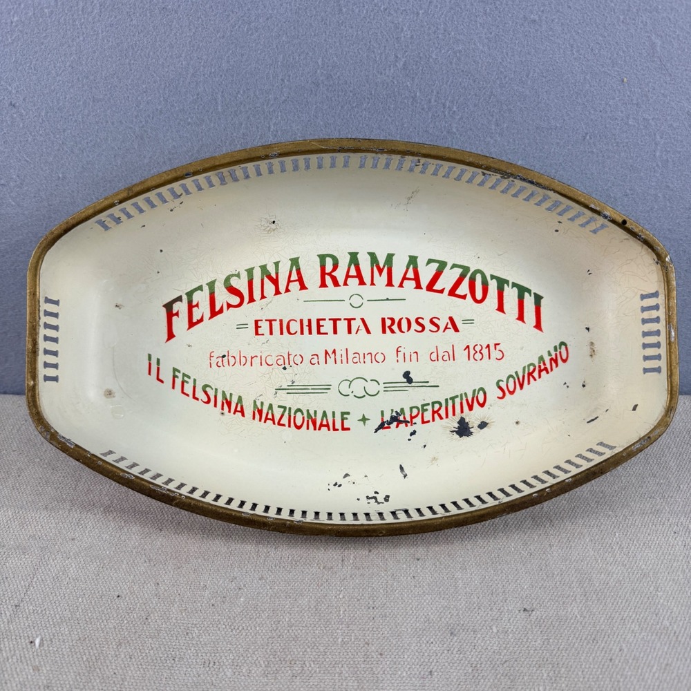 Felsina Ramazzotti Advertising Metal Tray Prager & Loida Berlin 1905 Antique
